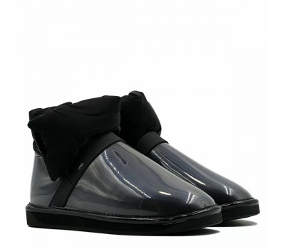 CLEAR QUILTY BOOT BLACK CLEAR QUILTY BOOT BLACK