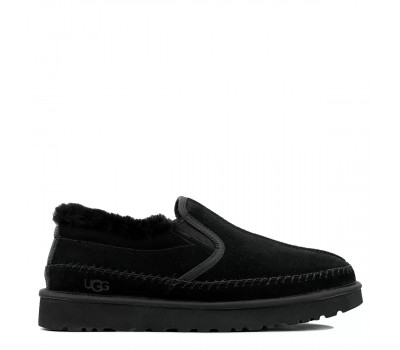 MENS STITCH SLIP ON BLACK